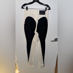 Mugler white and black spiral jeans 36